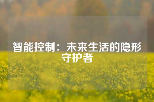 智能控制：未来生活的隐形守护者