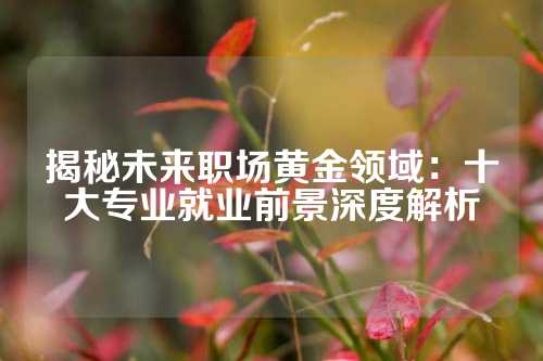 揭秘未来职场黄金领域:十大专业就业前景深度解析