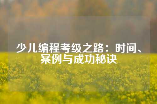 少儿编程考级之路：时间、案例与成功秘诀