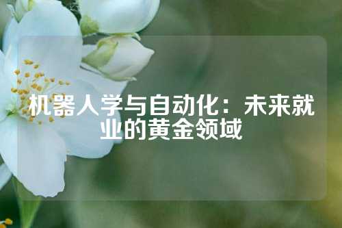 机器人学与自动化：未来就业的黄金领域