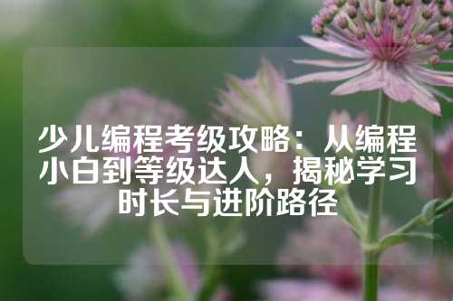 少儿编程考级攻略：从编程小白到等级达人，揭秘学习时长与进阶路径