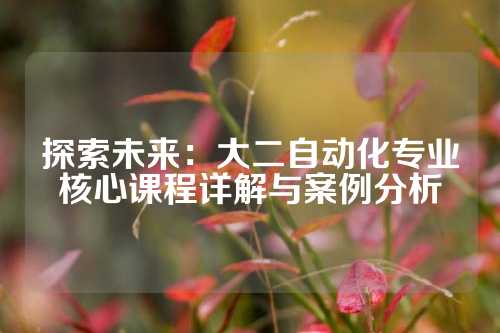 探索未来：大二自动化专业核心课程详解与案例分析