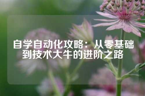 自学自动化攻略：从零基础到技术大牛的进阶之路