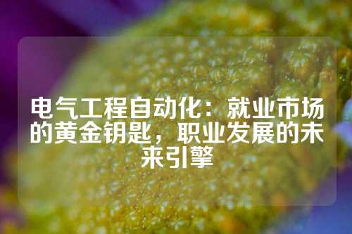 电气工程自动化：就业市场的黄金钥匙，职业发展的未来引擎