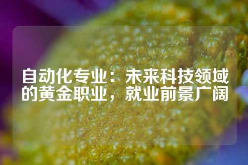 自动化专业：未来科技领域的黄金职业，就业前景广阔
