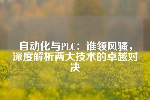 自动化与PLC：谁领风骚，深度解析两大技术的卓越对决