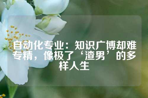 自动化专业：知识广博却难专精，像极了‘渣男’的多样人生