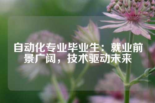 自动化专业毕业生：就业前景广阔，技术驱动未来