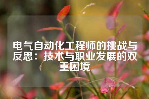电气自动化工程师的挑战与反思：技术与职业发展的双重困境