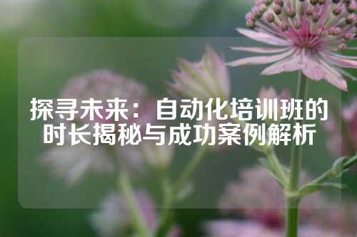 探寻未来：自动化培训班的时长揭秘与成功案例解析