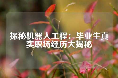 探秘机器人工程：毕业生真实职场经历大揭秘