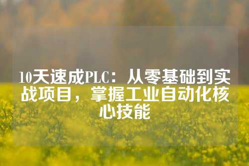 10天速成PLC：从零基础到实战项目，掌握工业自动化核心技能