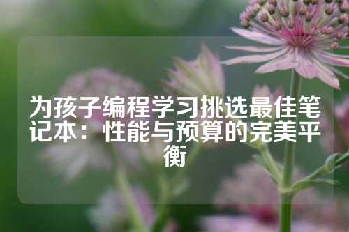 为孩子编程学习挑选最佳笔记本：性能与预算的完美平衡