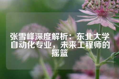 张雪峰深度解析：东北大学自动化专业，未来工程师的摇篮