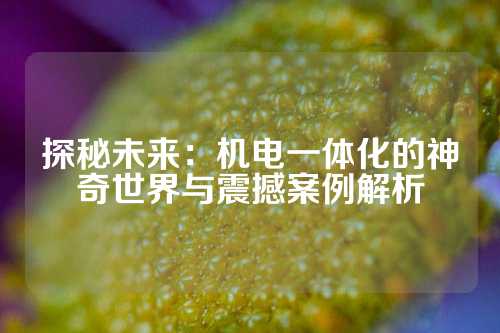 探秘未来：机电一体化的神奇世界与震撼案例解析