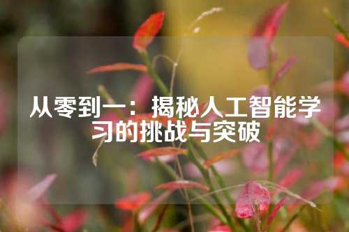 从零到一：揭秘人工智能学习的挑战与突破
