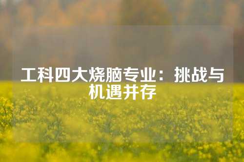 工科四大烧脑专业：挑战与机遇并存