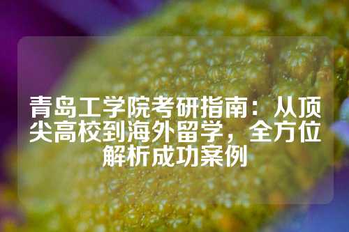 青岛工学院考研指南：从顶尖高校到海外留学，全方位解析成功案例