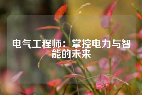 电气工程师：掌控电力与智能的未来