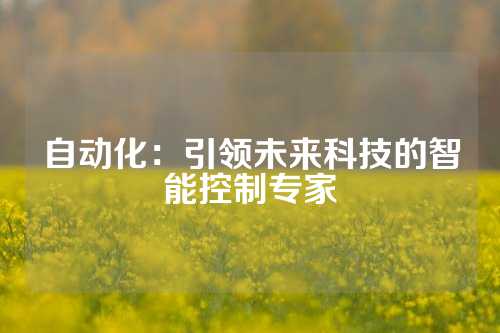 自动化：引领未来科技的智能控制专家