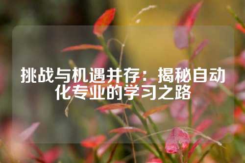 挑战与机遇并存：揭秘自动化专业的学习之路